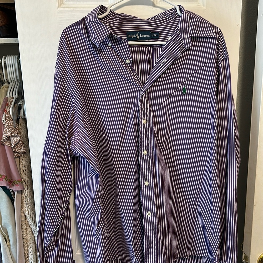 Ralph Lauren - XXL Purple striped button down